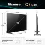 Hisense Smart TV UHD 4K QLED 55" Polegadas 55Q7QG Google TV Modo Jogo Pro 144 Hz, AMD FreeSync Premium, Dolby Vision Atmos e Compatível com Alex - Imagem 5