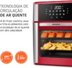 MONDIAL Fritadeira Air Fryer Forno Oven 12L, Vermelho/Inox, 2000W, 110V - AFON-12L-RI - Imagem 4