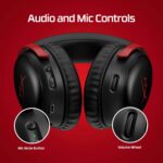 Headset Wireless HyperX Cloud III - Gamer para PC, PS5, PS4, Bateria de até 120h, 2,4 GHz, Drivers 53mm, Espuma Viscoelástica, Estrutura Durável, Microfone 10mm, Vermelho e Preto (77Z46AA) - Imagem 6