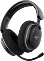 Havit Headset Gamer Fuxi H7SE, Sem Fio 2.4GHz e Bluetooth, Drivers 40mm, Microfone Destacável, 43h de Bateria, Preto, Compatível com PC, PS4, PS5, Switch - Imagem 6