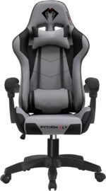 Cadeira Gamer Python Fly em tecido, respirável e ecológica, ângulo ajustável (Cinza Escuro) - Imagem 3