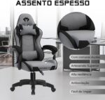 Cadeira Gamer Python Fly em tecido, respirável e ecológica, ângulo ajustável (Cinza Escuro) - Imagem 4