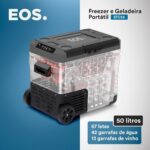 Freezer e Geladeira Duplex Portátil Eos 50 Litros Dupla Ação Quadrivolt Preto Efc55 110v/220v/12v/24v - Imagem 3