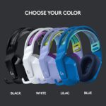 Headset Gamer Sem Fio Logitech G733 7.1 Dolby Surround com Tecnologia Blue VO!CE, RGB LIGHTSYNC, Drivers de Áudio Avançados e Bateria Recarregável para PC e PlayStation - Preto - Imagem 8