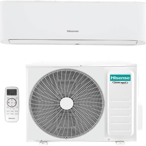 Ar Condicionado Inverter Hisense Hi Wall Eco Plus R-32 sem Wi-fi 12.000 Btus Frio 220v