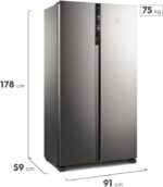 Geladeira Electrolux Side by Side Efficient com Tecnologia Autosense 435L (IS4S) 220V - Imagem 3