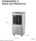 Climatizador de Ar Portátil 76L Cinza 3 em 1 Midea - Climatizador, Umidificador e Ventilador - Imagem 5