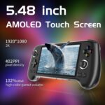 RG556 Retro Handheld Game Consoles No Card Retro Game Console Android 13 System 5.48-inch AMOLED Screen Unisoc T820 Processor, Retro Gaming Console 5500mAh Battery Lasting 8 Hours(Black) - Imagem 6