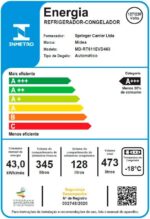 Geladeira Frost Free Duplex 473L Inverter cor Inox Midea MD-RT611EVD463 - Bivolt - Imagem 9