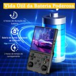 R36S GT Console De Jogos Portátil Com Tela Grande De 4.0 Polegadas,128 GB,Compatível Com Mais De 29+ Emuladores De Jogos,Mini Console de Videogame,Sistema Arkos 2.0 - Preto - Imagem 6