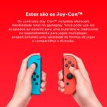 Nintendo, Console, Nintendo Switch, Nacional, V2, Portátil e Doméstico, Bateria de até 9 Horas, Inclui Joy-Con com Suporte e Alças, 1 ano de Garantia, Azul Neon e Vermelho Neon - Imagem 6