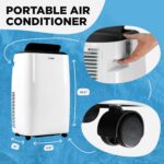 AIRO COMFORT Ar condicionado portátil 14000 BTU para sala de 700 m², unidade CA de chão com controle remoto e kit de instalação DYI - Imagem 8