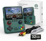 Console Portátil Retrô 6000 Jogos OIH-5911 Oásis Tela 3.5 HD 32GB Bateria Recarregável Saída TV AV Emuladores Clássicos Video Game Retro Portátil (Verde)
