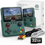 Console Portátil Retrô 6000 Jogos OIH-5911 Oásis Tela 3.5 HD 32GB Bateria Recarregável Saída TV AV Emuladores Clássicos Video Game Retro Portátil (Verde)