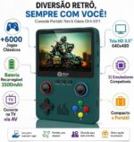 Console Portátil Retrô 6000 Jogos OIH-5911 Oásis Tela 3.5 HD 32GB Bateria Recarregável Saída TV AV Emuladores Clássicos Video Game Retro Portátil (Verde) - Imagem 3