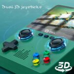 Console Portátil Retrô 6000 Jogos OIH-5911 Oásis Tela 3.5 HD 32GB Bateria Recarregável Saída TV AV Emuladores Clássicos Video Game Retro Portátil (Verde) - Imagem 4