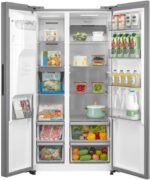 Geladeira Side by Side 570L Dispenser Água e Gelo Inverter cor Inox Midea - Imagem 3