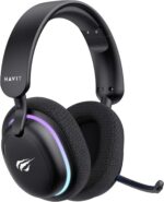 Havit Fone de Ouvido Gamer Five-Mode Fuxi-H7 Black, Sem fio e Com Fio, Wireless 2,4GHz, Bluetooth, USB, Cabo 3,5mm, Falante de 40 mm, Microfone Destacável com Cancelamento de Ruído - Imagem 4