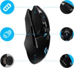 Mouse Gamer Sem Fio Logitech G903 LIGHTSPEED com RGB LIGHTSYNC, Design Ambidestro Personalizável, Sensor HERO 25K e Bateria Recarregável - Compatível com POWERPLAY - Imagem 6