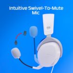Headset HyperX Cloud Stinger II para PlayStation – Leve, Confortável, Drivers 50mm, Microfone com Cancelamento de Ruído, Branco (75X29AA) - Imagem 6