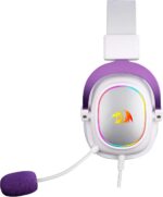 Redragon HEADSET GAMER ZEUS X BRANCO COM ROXO RGB, Único - Imagem 3