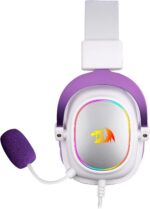 Redragon HEADSET GAMER ZEUS X BRANCO COM ROXO RGB, Único - Imagem 4