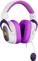 Redragon HEADSET GAMER ZEUS X BRANCO COM ROXO RGB, Único - Imagem 5