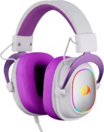 Redragon HEADSET GAMER ZEUS X BRANCO COM ROXO RGB, Único - Imagem 6
