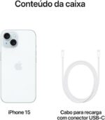 Apple iPhone 15 (256 GB) — Azul - Imagem 6