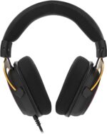 Headset Gamer Redragon Harry Potter Zeus Hogwart’s RGB Special Edition Preto e Dourado Surround 7.1 Virtual com Kit de Customização HP-510 RGB - Imagem 4