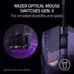Razer Mouse para jogos Cobra com fio: 58 g leve - interruptores ópticos de 3ª geração - Iluminação RGB cromada - Sensor óptico de 8500 DPI - Pés de mouse 100% PTFE - Cabo Speedflex - Pokemon Gengar - Imagem 3