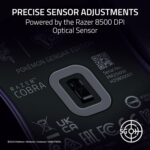 Razer Mouse para jogos Cobra com fio: 58 g leve - interruptores ópticos de 3ª geração - Iluminação RGB cromada - Sensor óptico de 8500 DPI - Pés de mouse 100% PTFE - Cabo Speedflex - Pokemon Gengar - Imagem 5