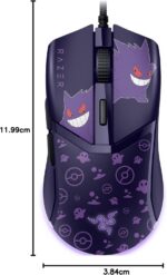 Razer Mouse para jogos Cobra com fio: 58 g leve - interruptores ópticos de 3ª geração - Iluminação RGB cromada - Sensor óptico de 8500 DPI - Pés de mouse 100% PTFE - Cabo Speedflex - Pokemon Gengar - Imagem 9