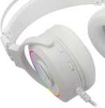 Redragon Headset Gamer Lamia 2 Lunar White RGB USB Som Surround 7.1 Virtual com Suporte de Headset - Branco - Imagem 7