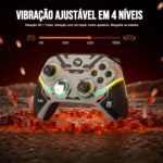 Controle Xbox Sem Fio 2.4G com Bateria 1000mAh, Gamepad para Xbox Series S/X, Xbox One, PC, Controle PC com Fio e Sem Fio, ALPS Turbo Duplo Motor RGB, 2 Botões Macro - Imagem 4