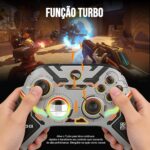 Controle Xbox Sem Fio 2.4G com Bateria 1000mAh, Gamepad para Xbox Series S/X, Xbox One, PC, Controle PC com Fio e Sem Fio, ALPS Turbo Duplo Motor RGB, 2 Botões Macro - Imagem 7