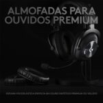 Headset Gamer Logitech G PRO X 7.1 Dolby Surround com Tecnologia Blue VO!CE, Design Confortável e Durável e Drivers PRO-G 50mm - Imagem 4