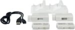 Kit Base Carregador Dock Duplo para Controle Joystick Xbox One Series S/X + 2 Baterias 800mAh Branco - Imagem 4