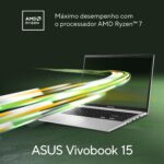 Notebook ASUS Vivobook 15 AMD Ryzen 7, 16 GB, 512 GB SSD, W11 Home, 15.6'' FHD, Cool Silver - M1502YA-NJ655W - Imagem 3