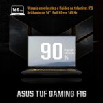 Notebook ASUS TUF Gaming F16, Intel Core i5 RTX 5050, 16 GB, 512 GB SSD, W11 Home, 16.0'' FHD, Jaeger Gray - FX608JHR-RV122W - Imagem 4