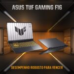 Notebook ASUS TUF Gaming F16, Intel Core i5 RTX 5050, 16 GB, 512 GB SSD, W11 Home, 16.0'' FHD, Jaeger Gray - FX608JHR-RV122W - Imagem 7