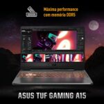 Notebook ASUS TUF Gaming A15, RTX 3050, AMD RYZEN 7, 16 GB, 512 GB SSD, W11 Home, Tela 15.6'' FHD, Graphite Black - FA506NCR-HN088W - Imagem 5