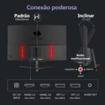 Monitor Gamer Curvo 27 polegadas Z-Edge, FHD 1080P 280Hz 1500R, monitor MPRT ultrarrápido de 1 ms,16,7 milhões de cores, 2 x DP 1.2/2 x HDMI 2.0, Ajuste de Inclinação, Suporte VESA, Sem Bordas - Imagem 8