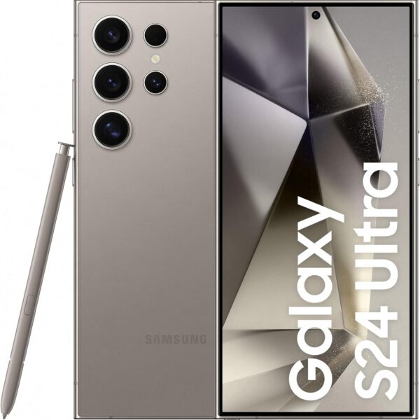Smartphone Samsung Galaxy S24 Ultra, Galaxy AI, Selfie de 12MP, Tela de 6.8" 1-120Hz, 256GB, 12GB RAM - Titânio Cinza