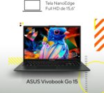 Notebook ASUS VivoBook Go 15, AMD RYZEN 5 7520U, 8GB, 512GB SSD, KeepOS, Tela 15,6" FHD, Mixed Black - E1504FA-NJ732 - Imagem 4