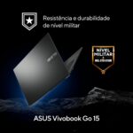 Notebook ASUS VivoBook Go 15, AMD RYZEN 5 7520U, 8GB, 512GB SSD, KeepOS, Tela 15,6" FHD, Mixed Black - E1504FA-NJ732 - Imagem 5