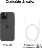 Apple iPhone 15 (256 GB) — Preto - Imagem 6