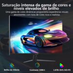Monitor Gamer 27 polegadas 2K, 180Hz, QHD 2560 x 1440, IPS rápido 1 ms, FreeSync, 350 CD/m², 94% DCI-P3 HDR10, HDMI 2.0x2/DP 1.4x2, Suporte VESA, Sem Bordas - Imagem 6