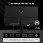 Monitor Gamer 27 polegadas 2K, 180Hz, QHD 2560 x 1440, IPS rápido 1 ms, FreeSync, 350 CD/m², 94% DCI-P3 HDR10, HDMI 2.0x2/DP 1.4x2, Suporte VESA, Sem Bordas - Imagem 9