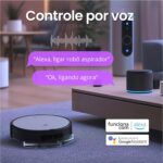 Robô Aspirador de Pó Inteligente 3 em 1 Varre, Aspira e Passa Pano Panda Plus AMG-R1 Wi-Fi, Alexa, Controle Remoto, Vários Modos Bivolt (Cinza) - Imagem 6